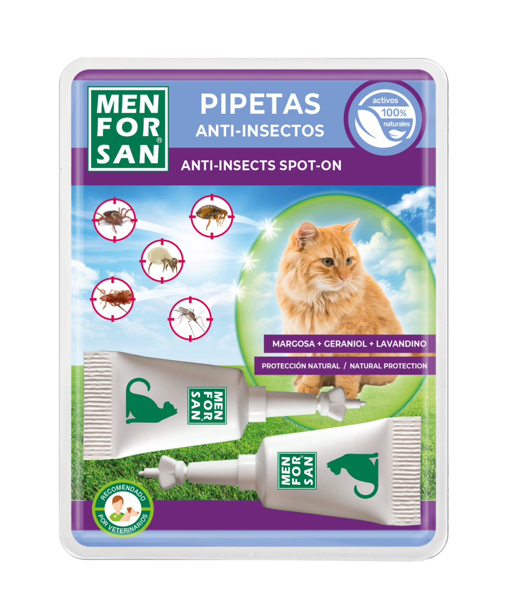 Men For San Pipetten tegen insecten voor katten 2x1,5 ml