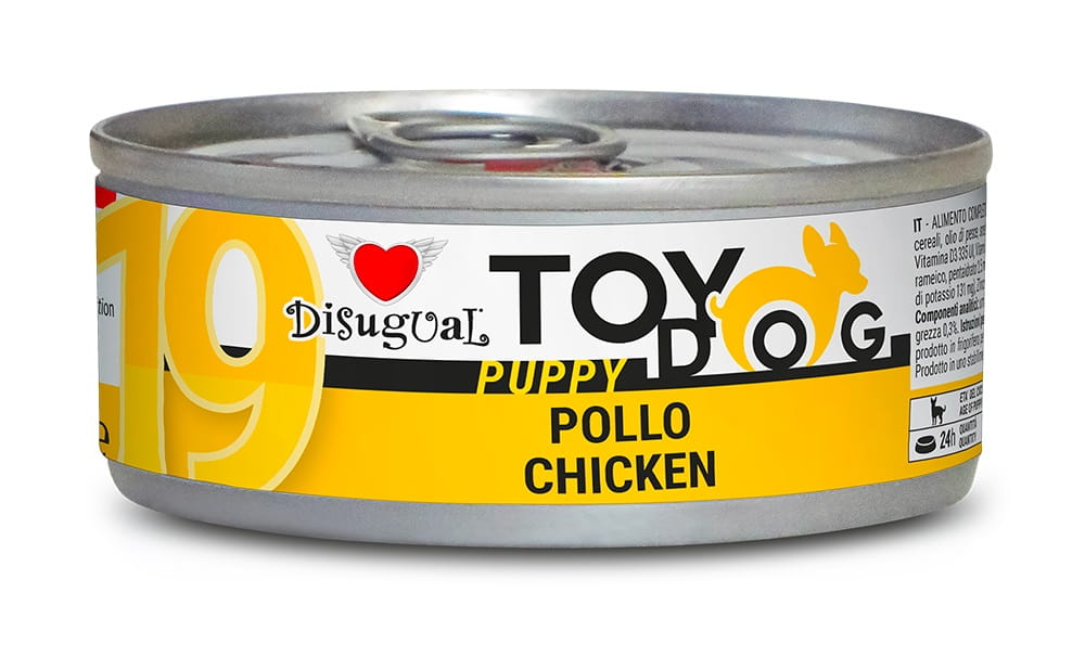 Miscota Disugual Cibo umido al pollo per cuccioli toy