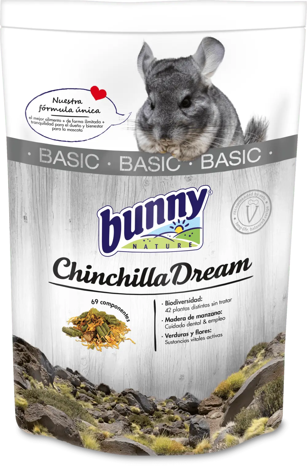 Bunny Basic volledig voer voor chinchilla's 1,2 kg