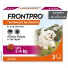 Comprimidos Antiparasit&aacute;rios Mastig&aacute;veis para C&atilde;es de 2 a 4 kg 3 comprimidos