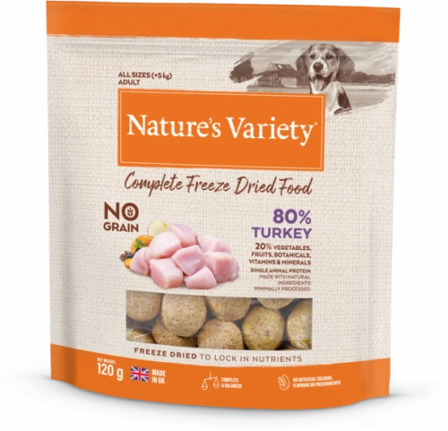 Miscota Nature's Variety Adult Dog Complete Freeze Dried Food with Turkey