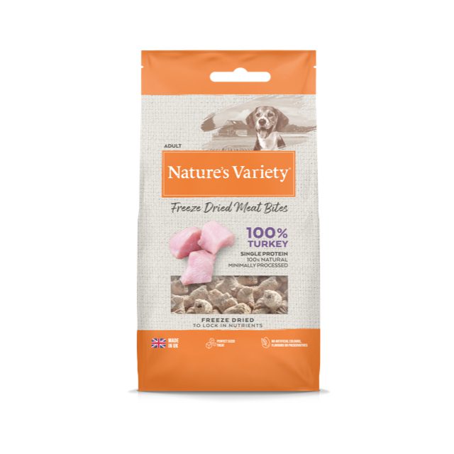 Miscota Nature's Variety Freeze Dried Turkey Bites for Dogs