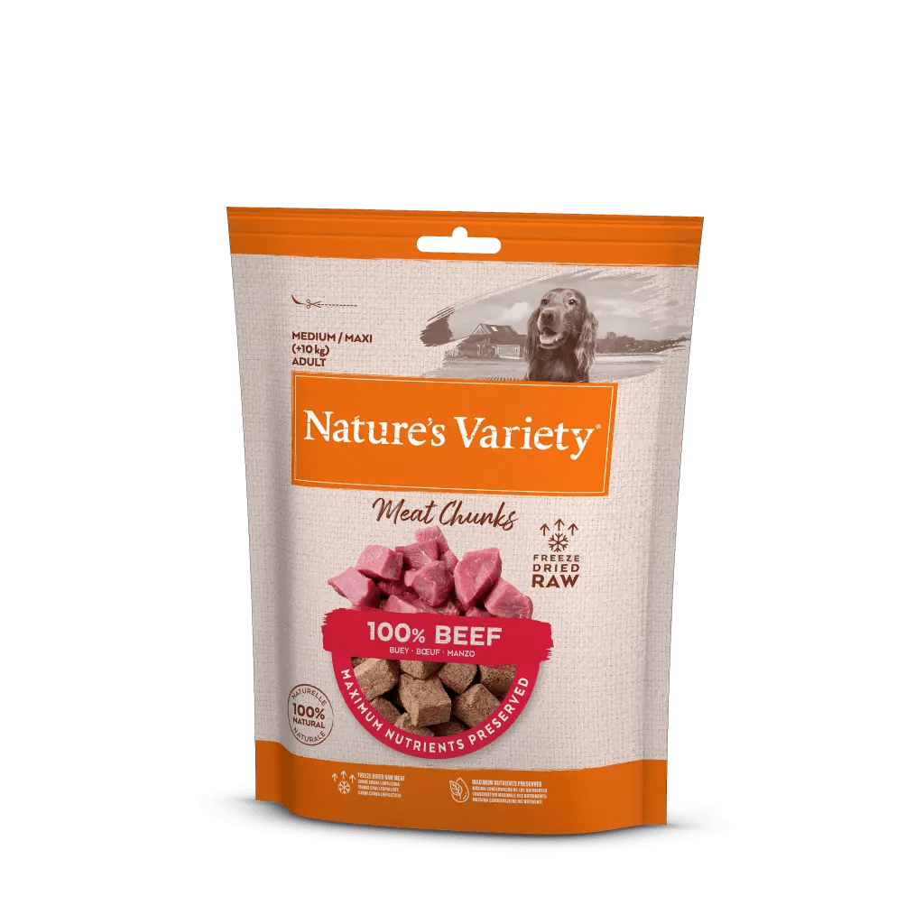 Miscota Nature's Variety Bocados de Carne de Ternera Liofilizados para Perros