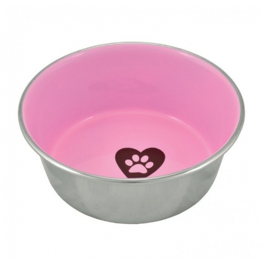 Miscota Nayeco Mangiatoia antiscivolo per cani e gatti Love Paw Pink