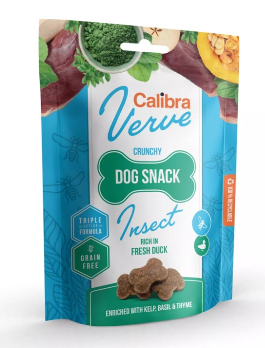 Miscota Calibra Verve Snack Croccante con Insetti e Anatra Fresca per Cani