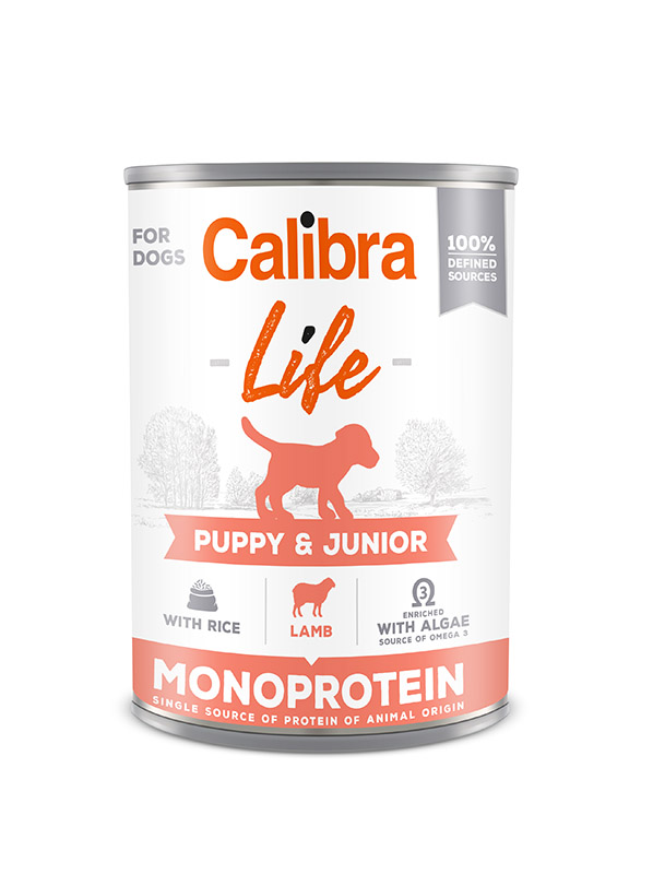 Miscota Calibra Life Puppy & Junior Alimento umido per cuccioli con agnello e riso