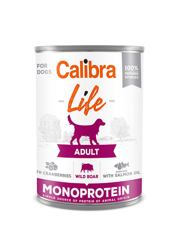 Miscota Calibra Alimento umido Life Adult Cinghiale e Mirtillo per Cani