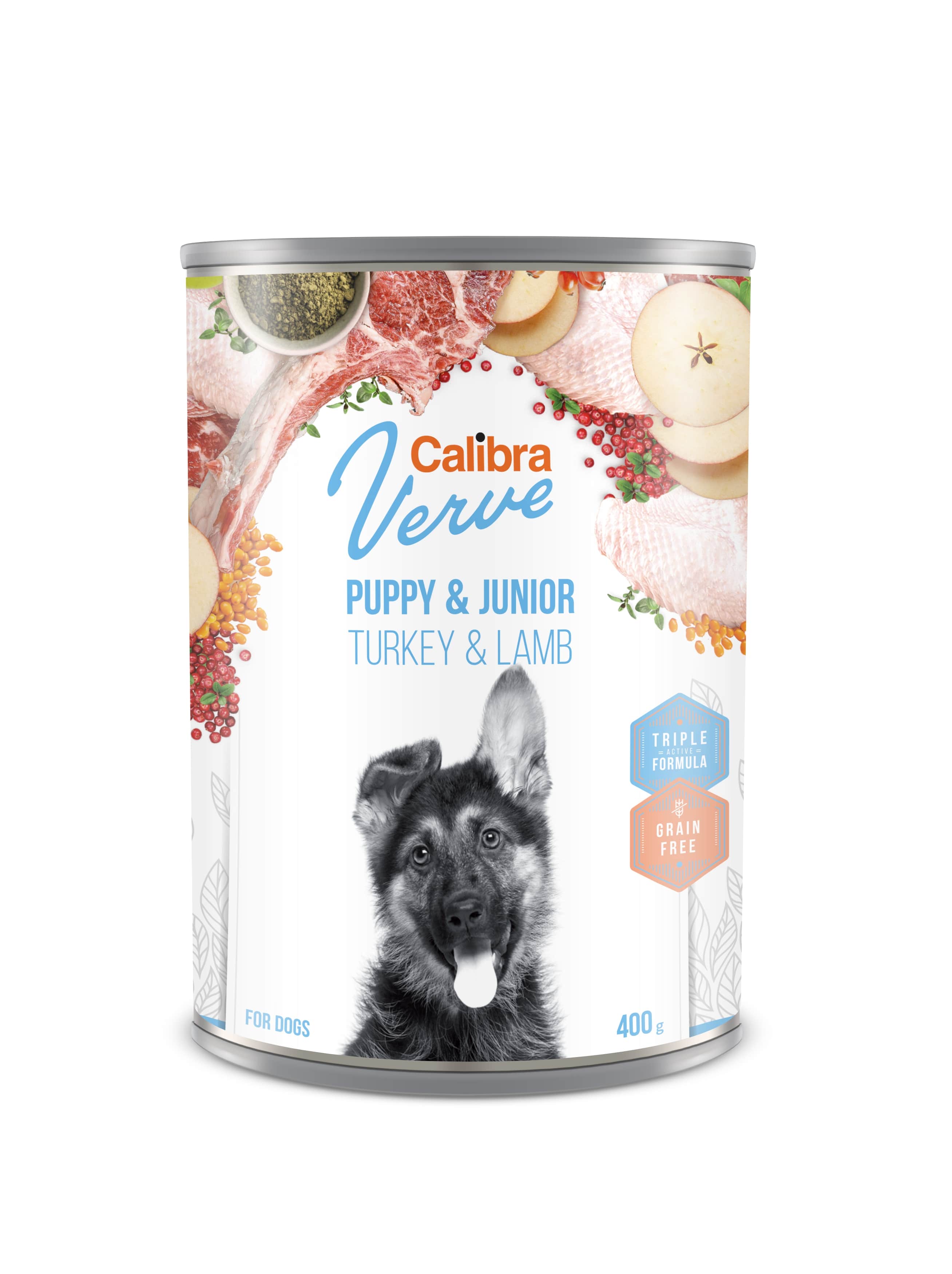 Miscota Calibra Verve Grain Free Puppy & Junior's per tacchino e agnello