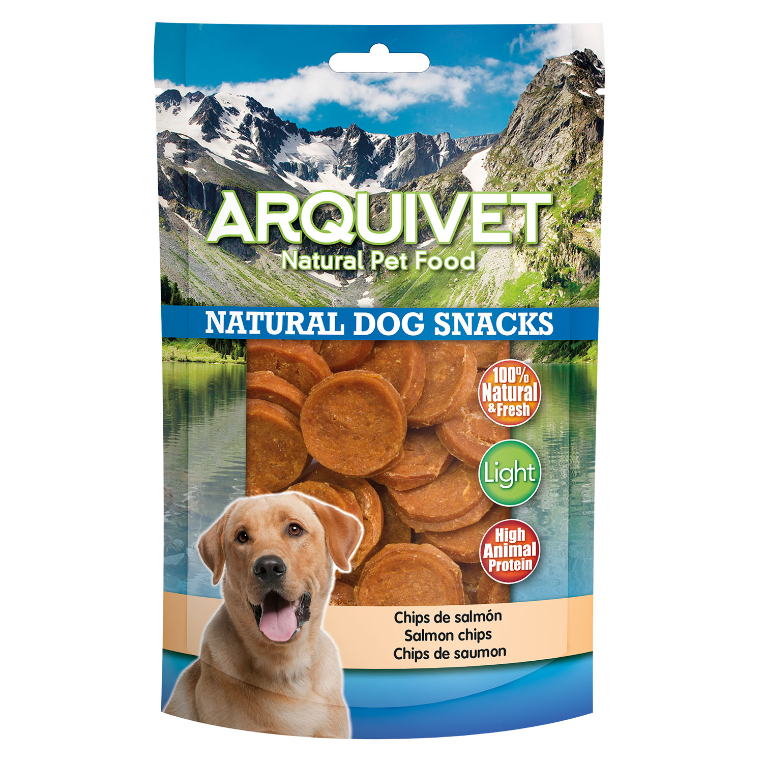 Miscota Arquivet Snack Naturale per Cani Chips di Salmone