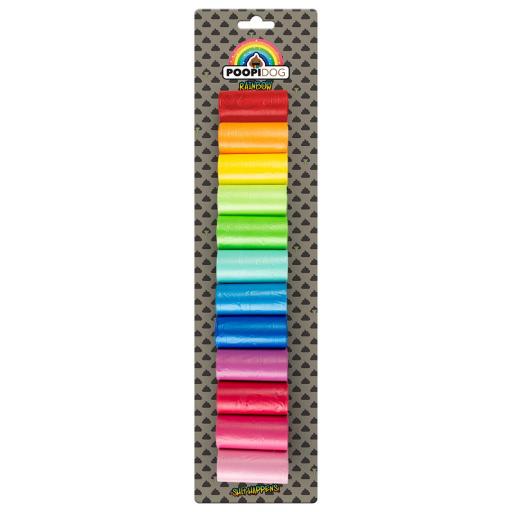 Duvo Plus Poopi-Dog Rainbow 12 Rollos x 15 Bolsas