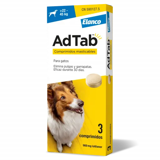 AdTab Antisite Chewable Tablets for Dogs 22-45 kg (900mg) AdTab Antisite Chewable Tablets for Dogs 22-45 kg (900mg)