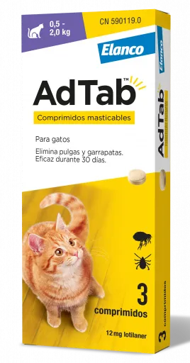 AdTab Comprimé à croquer antiparasitaire AdTAb pour chats (0,5-2 kg) AdTab Comprimé à croquer antiparasitaire AdTAb pour chats (0,5-2 kg)