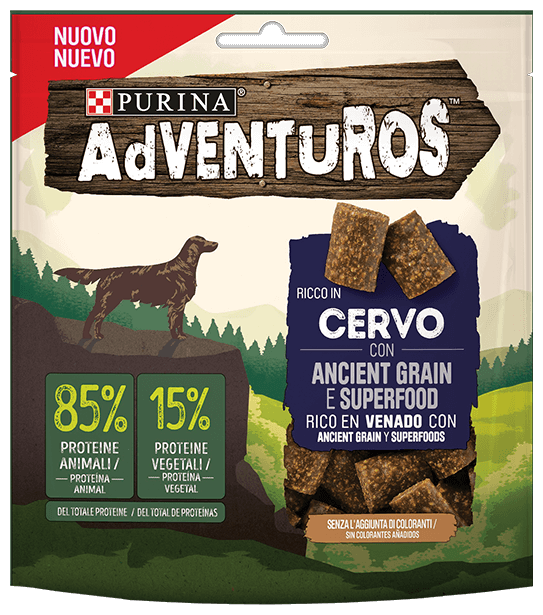 Miscota Adventuros Snack per cani di cervo a grana antica