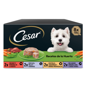 Miscota Cesar Selezione del Frutteto in Patè e Gelatina per Cani