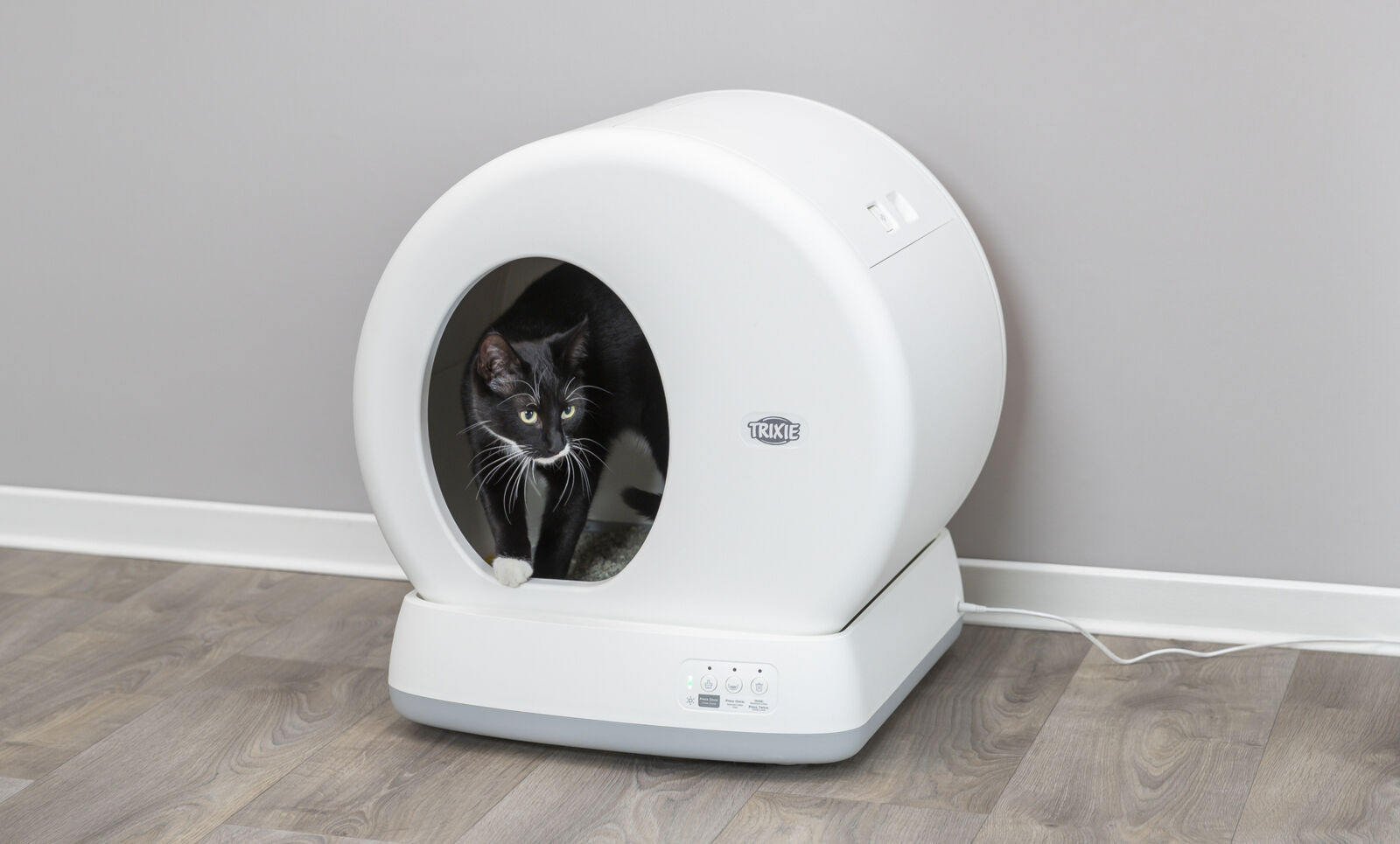 Arenero Autolimpiable Para Gatos Serebrant 64L - Control Por App, Sensor Infrarrojos, Silencioso, Para Varios Gatos