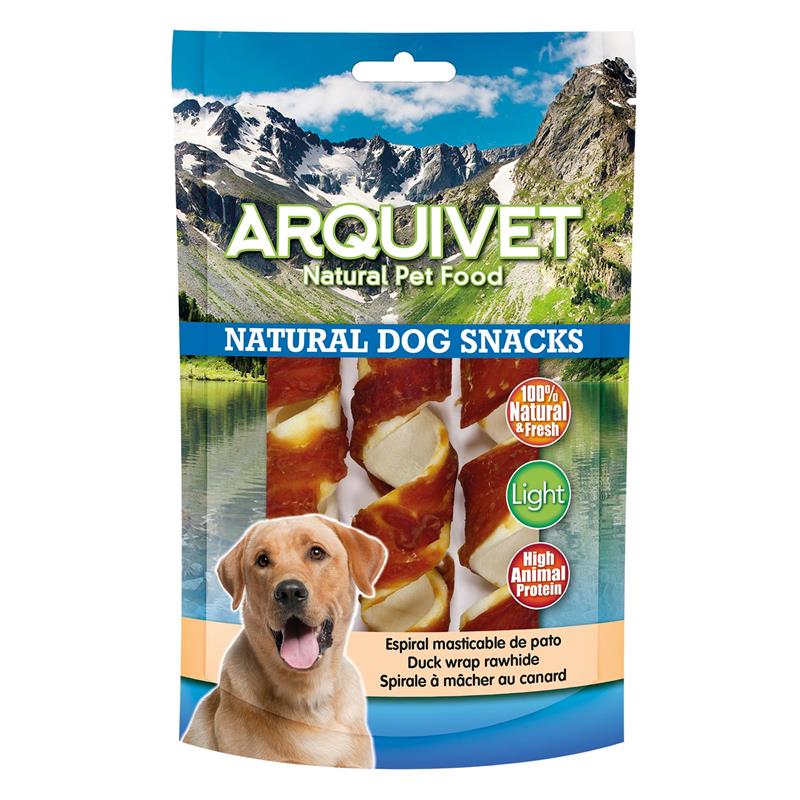 Miscota Arquivet Snack a spirale masticabile per cani con anatra naturale