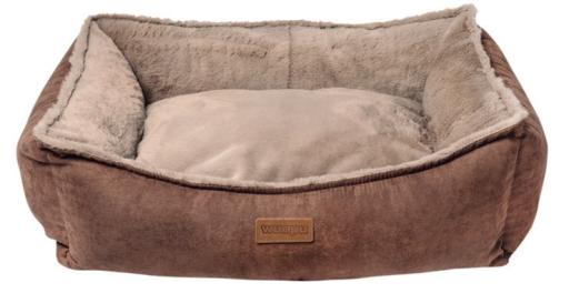 Rectangular Tuca Brown and Beige Dog Bed