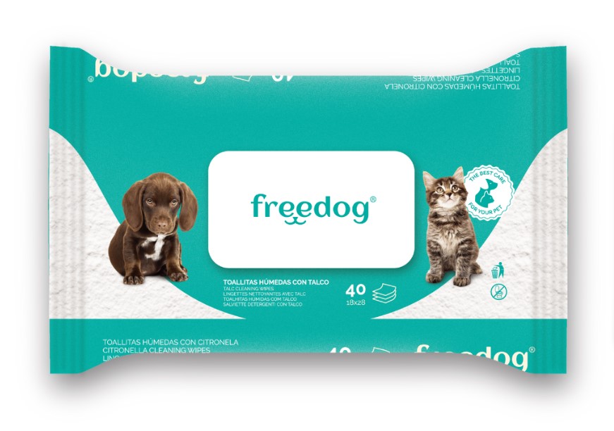 Miscota Freedog Salviette umidificate al talco per cani e gatti