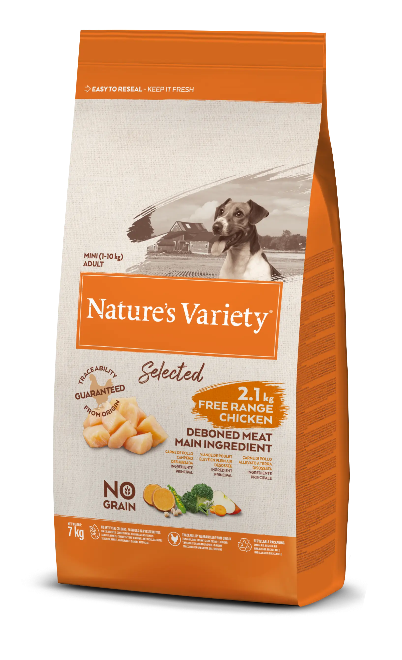 Miscota Nature's Variety Pienso Selected No Grain de Pollo Campero para Perros Adulto Mini