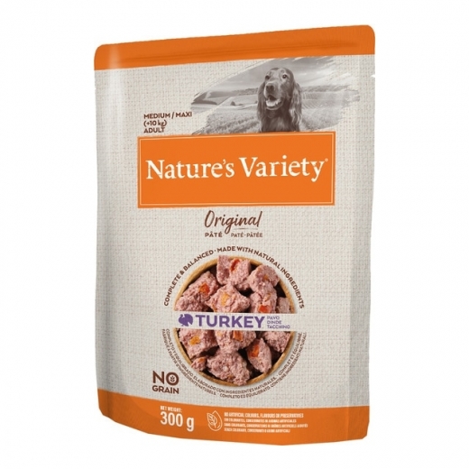 Miscota Nature's Variety Comida Húmeda Original No Grain de Pavo para Perros Medium