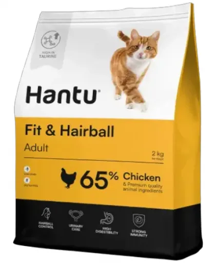 Hantu Pienso Fit & Hairball de Pollo para Gatos Adultos