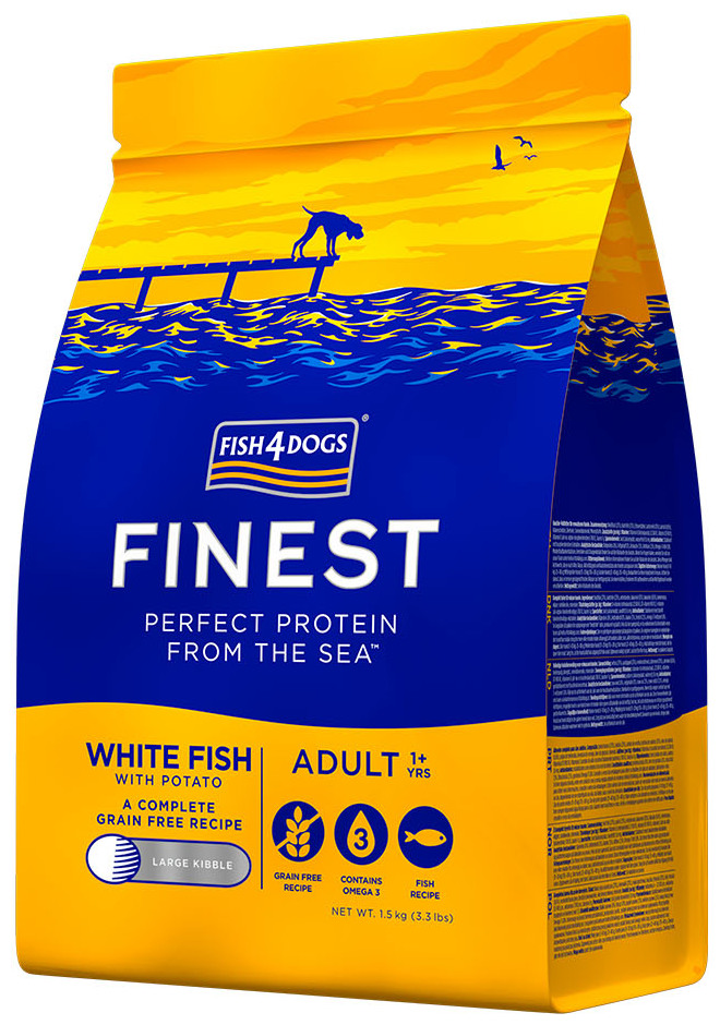 Miscota Fish4Dogs Cibo Secco Finest Ocean White Fish per Cani