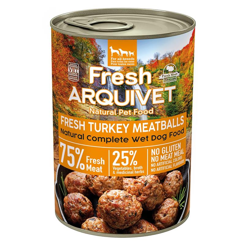 Miscota Arquivet Comída Húmeda Fresh Albóndigas de Pavo con Brócoli y Calabaza