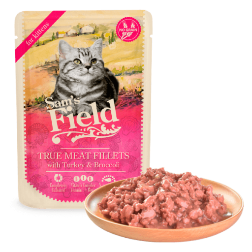 Sam s Field Comida H meda de Pavo con Br coli para Gatitos