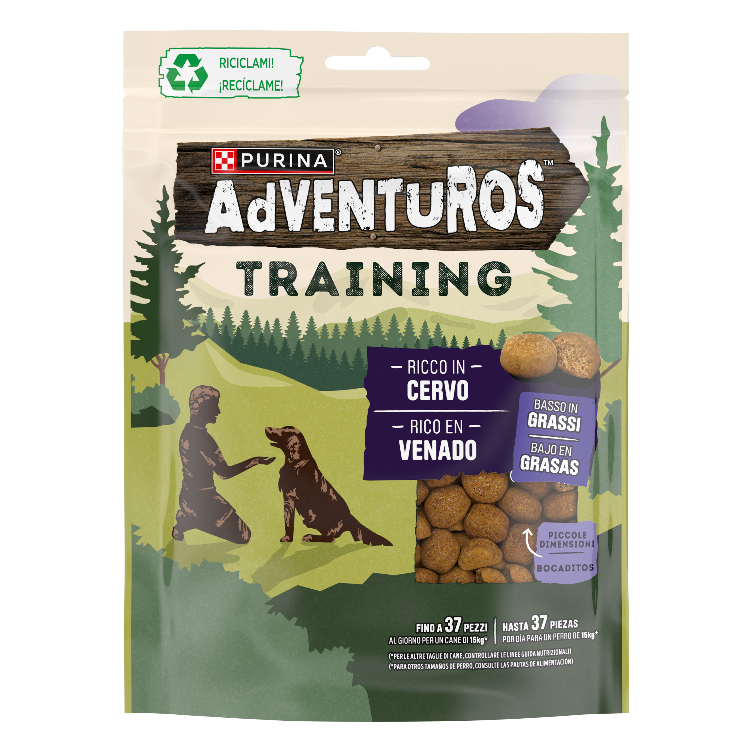 Miscota Adventuros Snack di addestramento alla carne di cervo per cani