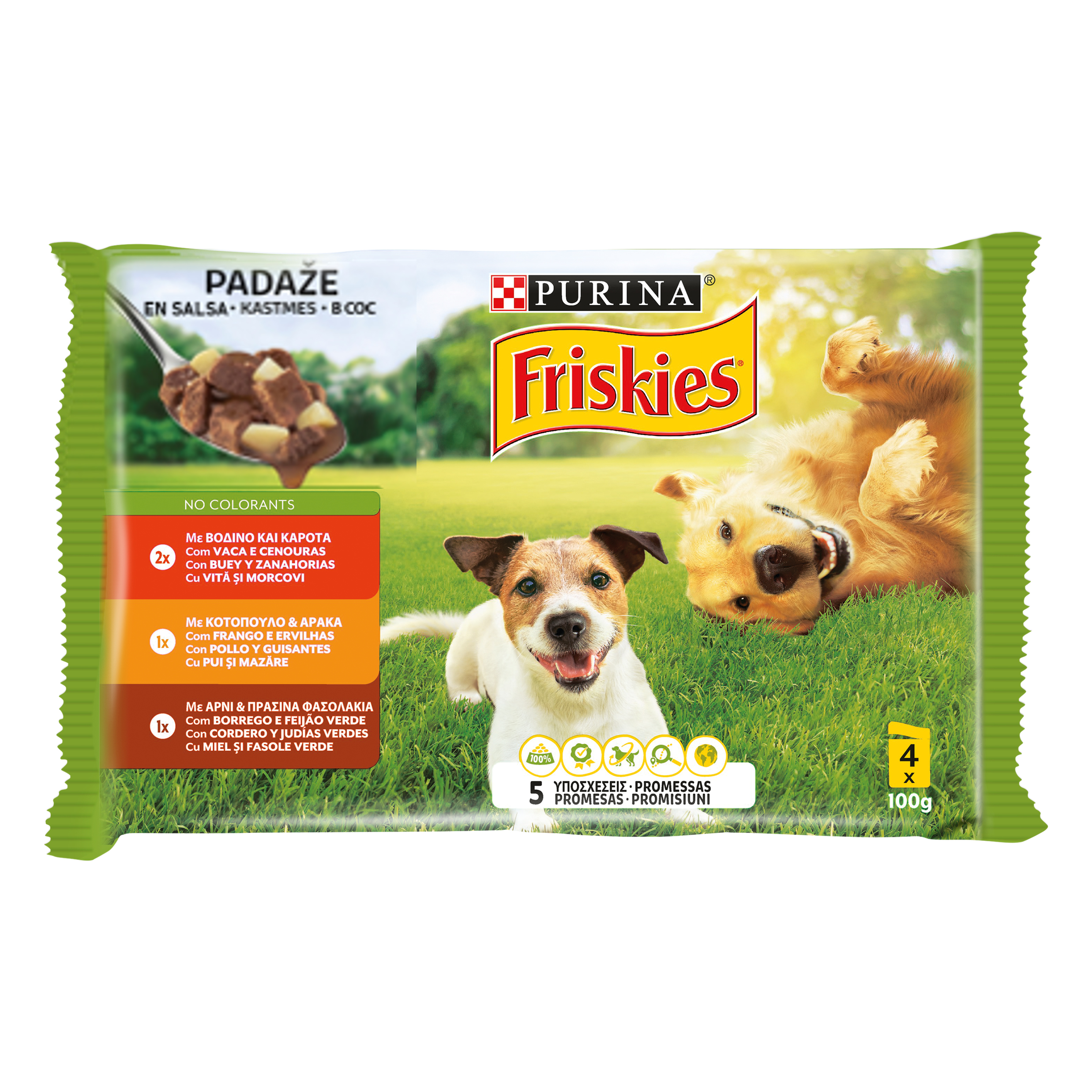 Miscota Purina Friskies Alimento umido in salsa di pollo agnello e manzo per cani