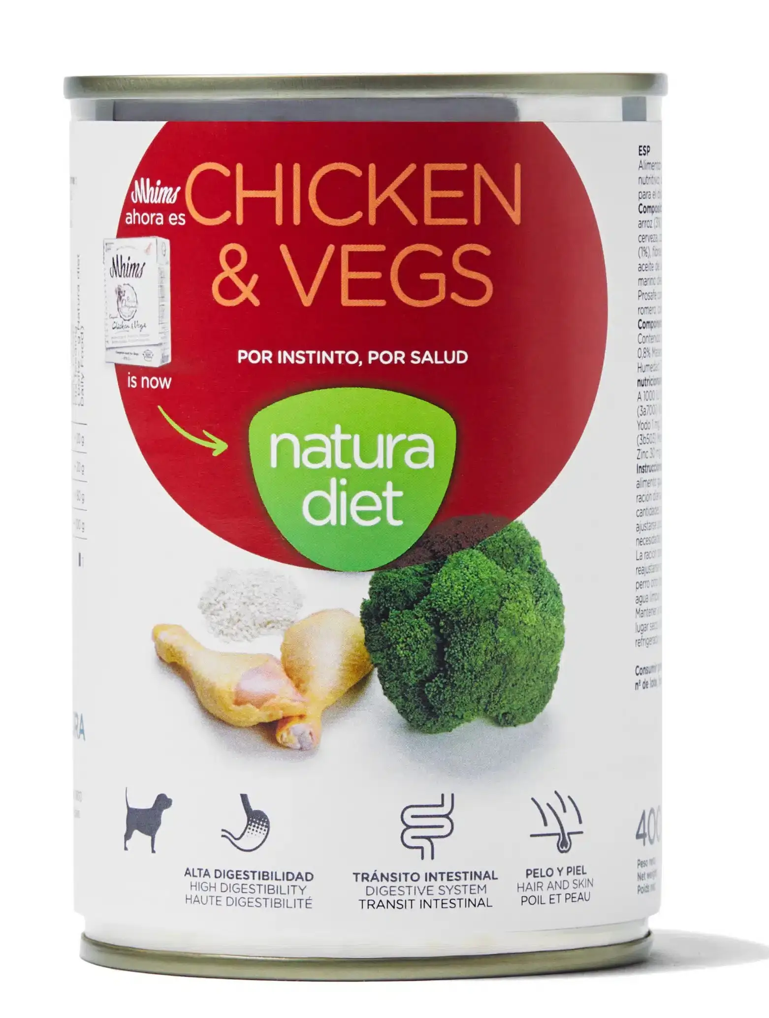 Miscota Natura Diet Alimento umido naturale a base di pollo e verdure per cani