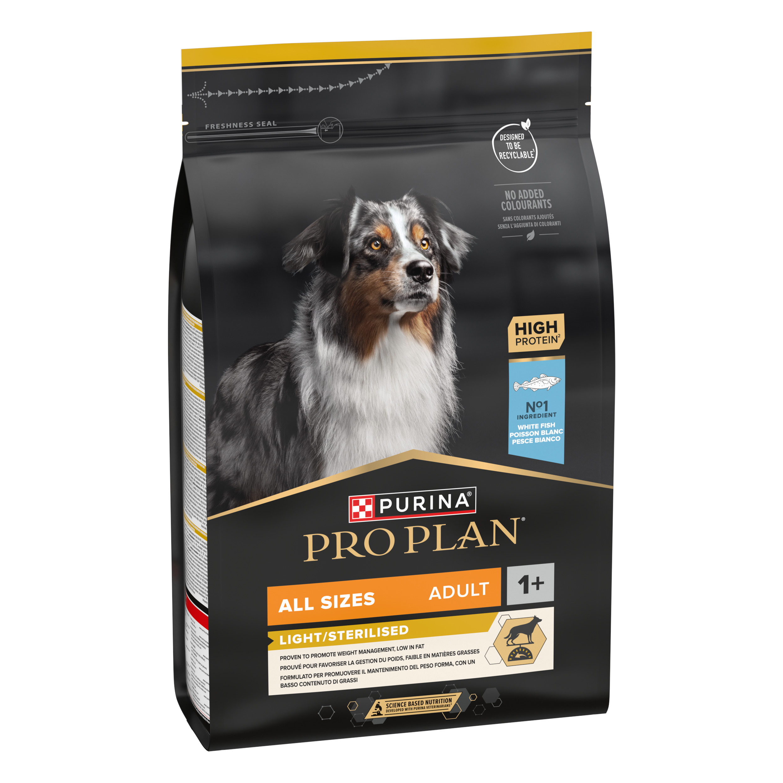 Miscota Purina Pro Plan Alimento per pesci bianchi leggeri/sterilizzati per cani