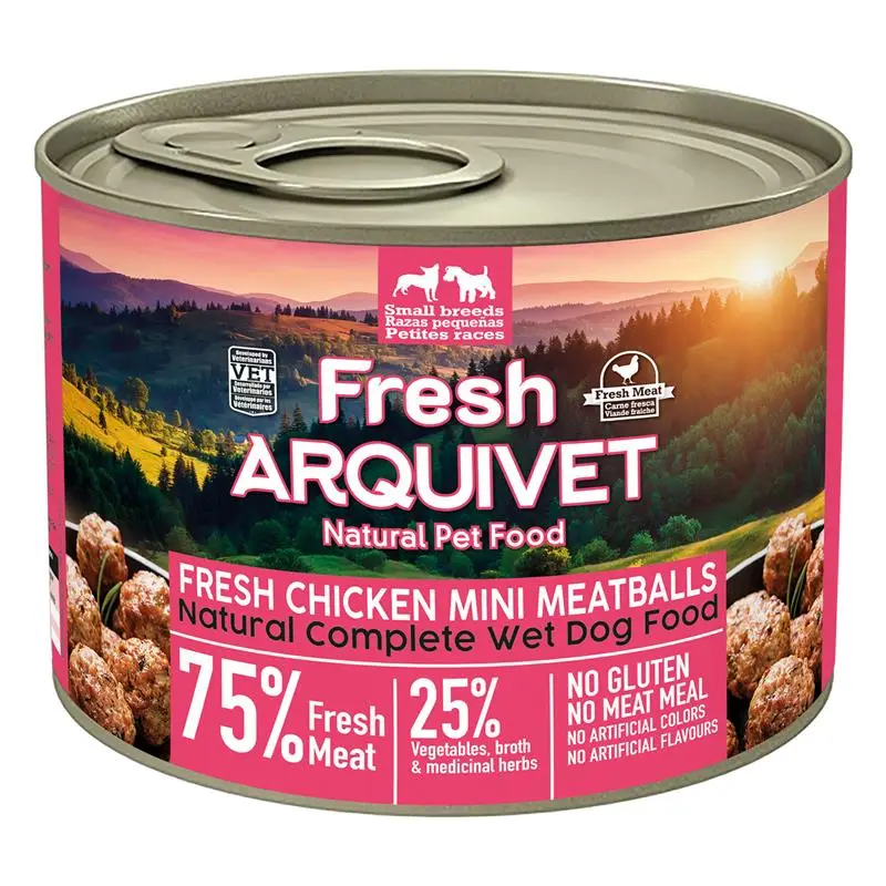 Miscota Arquivet Mini Polpette Fresche Di Pollo Alimento umido per Cani