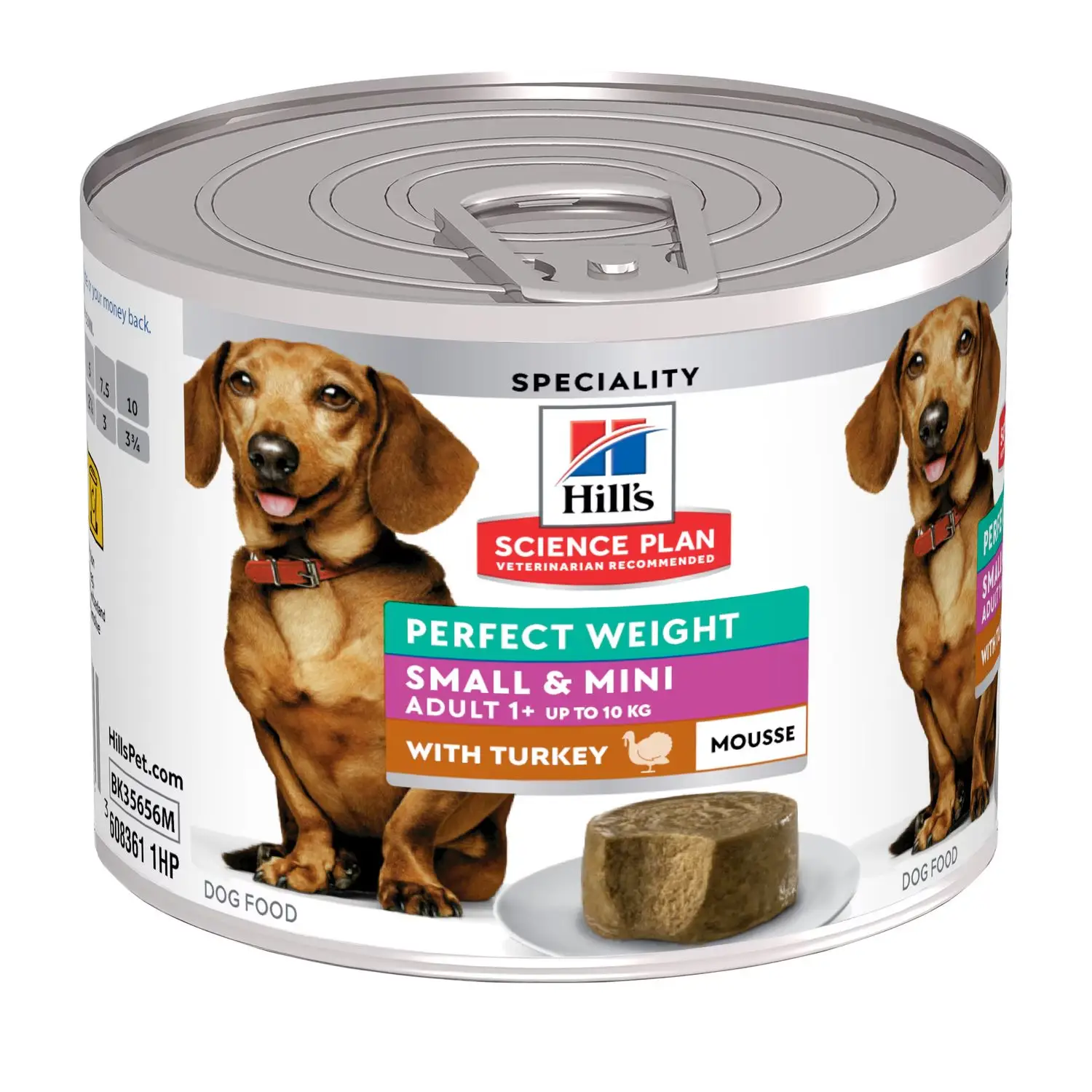 Miscota Hill's Science Plan Adult Mini Perfect Weight Tacchino Alimento umido per cani di piccola taglia