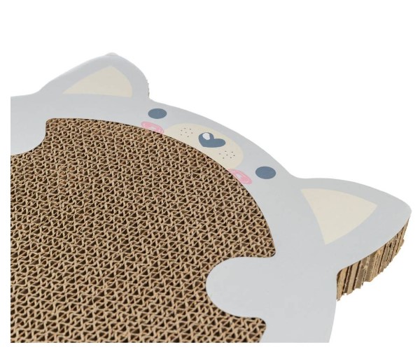 Rascador Para Gatos En Forma De L De Cartón | Medidas 62.3x40x24 Cm, Color Marrón, Natural Y Ecológico