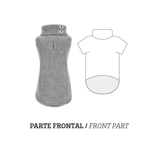 Nayeco Grey Button Knitted Pullover for Dogs Nayeco Grey Button Knitted Pullover for Dogs