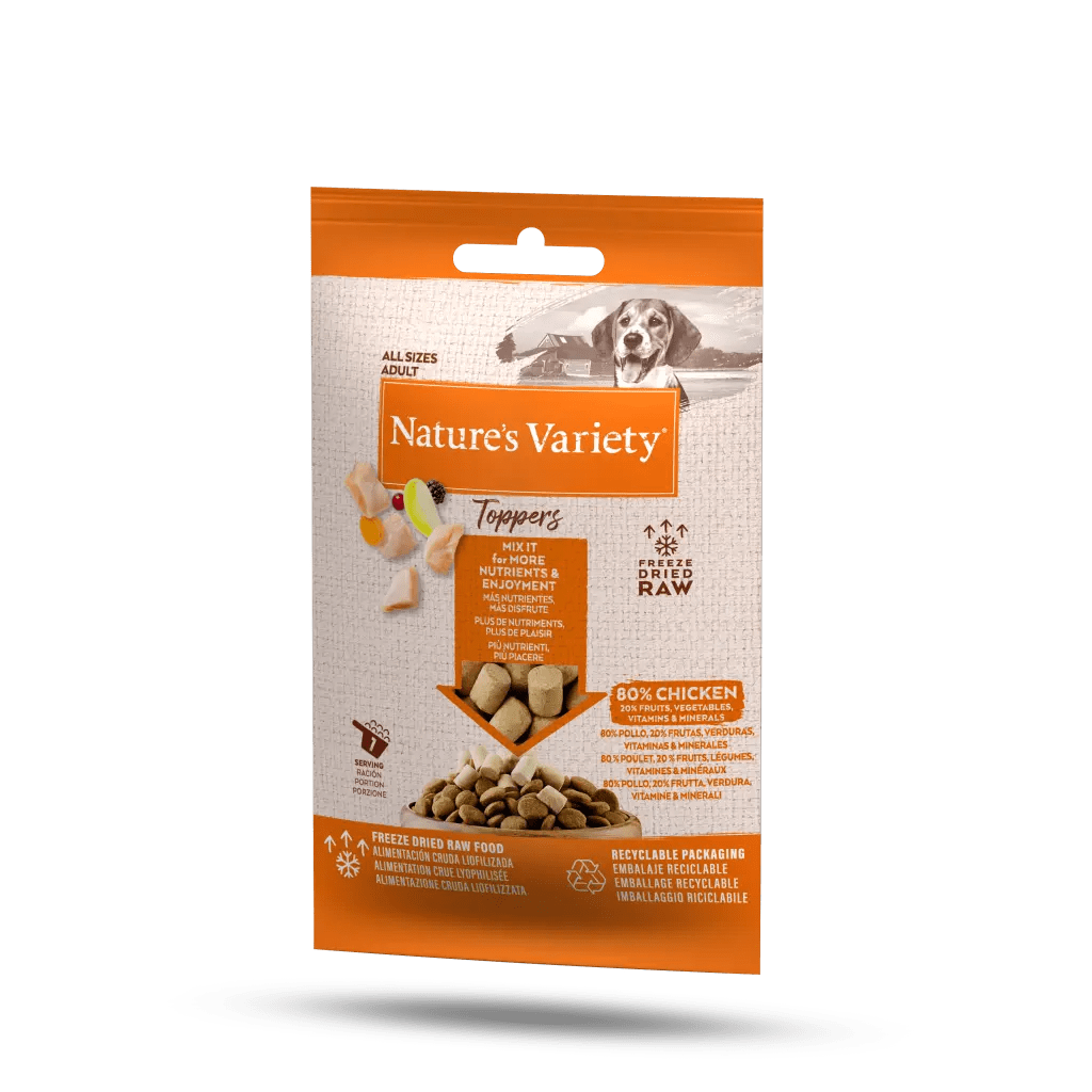 Miscota Nature's Variety Toppers de Pollo Liofilizados para Perros