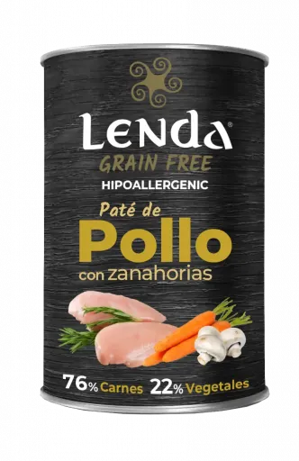 Lenda Comida H&uacute;meda de Pollo con Zanhaorias para Perros