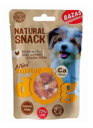Sandimas Natural Snack minibotjes met kip voor honden van kleine rassen 35 GR
