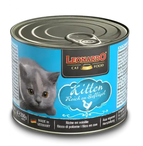 Leonardo Kätzchen-Nassfutter mit hohem Vogelgehalt für Kätzchen Leonardo Kätzchen-Nassfutter mit hohem Vogelgehalt für Kätzchen