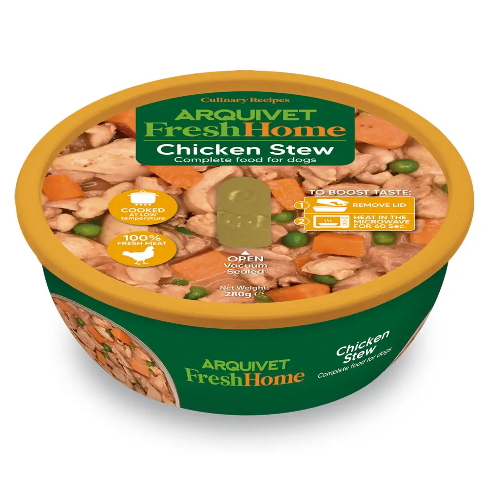 Arquivet Fresh Home natvoer met gestoofde kip voor honden 280 GR