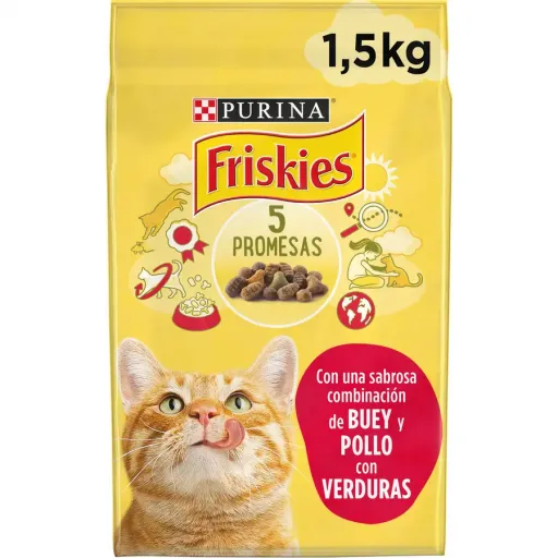 Purina Friskies Erwachsener Mit Rindfleisch, Huhn Und Gemüse Purina Friskies Erwachsener Mit Rindfleisch, Huhn Und Gemüse