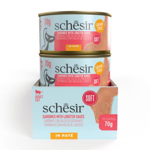 Schesir Nassfutter Sardinen in Pat&eacute; mit Hummersauce f&uuml;r Katzen