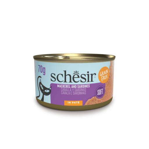 Schesir Nassfutter Makrele und Sardinen in Pat&eacute; f&uuml;r Katzen