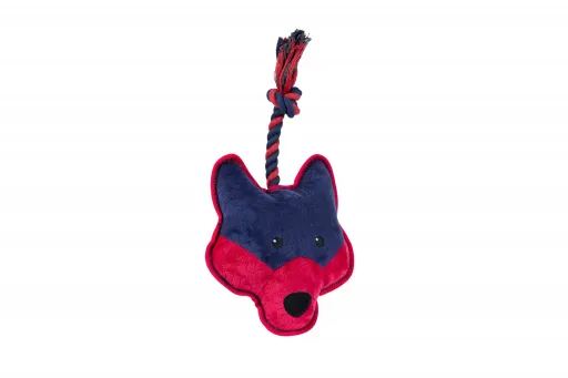 Freedog Tough Fox Toy with Sound and Rope