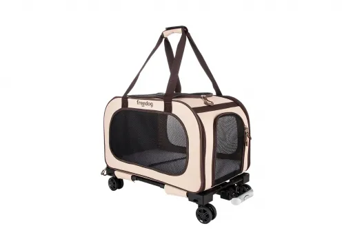 Freedog Sac de Transport Trolley Traveltails Cr&egrave;me & Chocolat