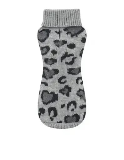Nayeco Grey Leopard Knit Sweater