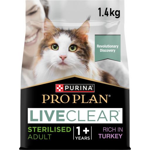 Purina Pro Plan LiveClear Truthahn Trockenfutter f&uuml;r sterilisierte erwachsene Katzen