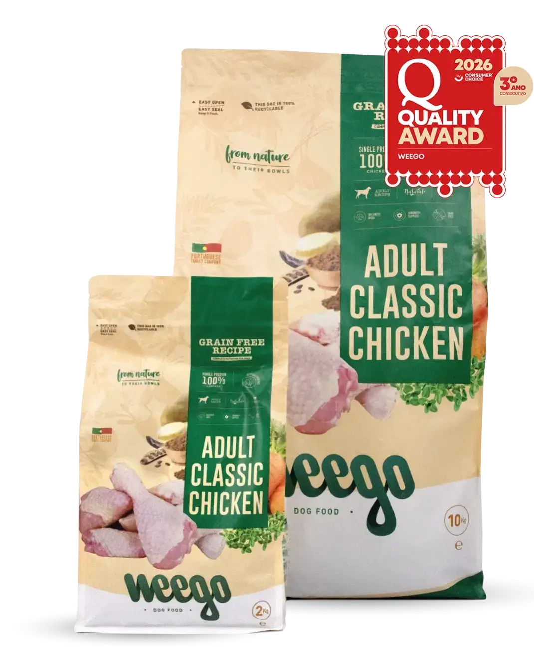 Weego Adult Classic droogvoer met kip voor honden 10 KG