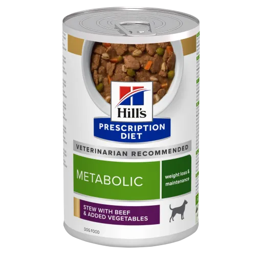 Hill's Comida H&uacute;meda Canine Metabolic estofado con sabor a vacuno y verduras para Perros